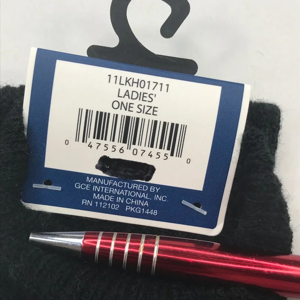 Winter Essentials Women's One Size Black Texting Elongated Gloves New